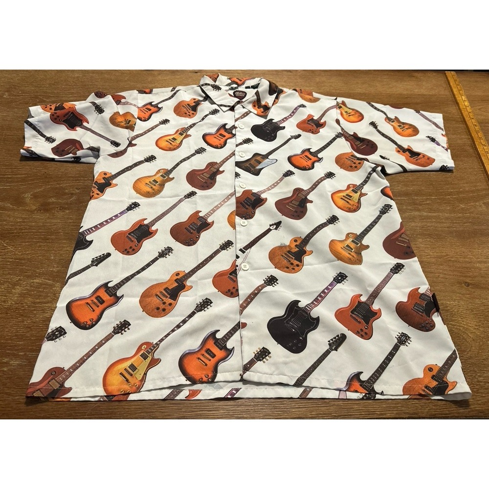 Gibson Guitar Gibson Tour Wear All Over Print AOP Button Up Shirt Size L